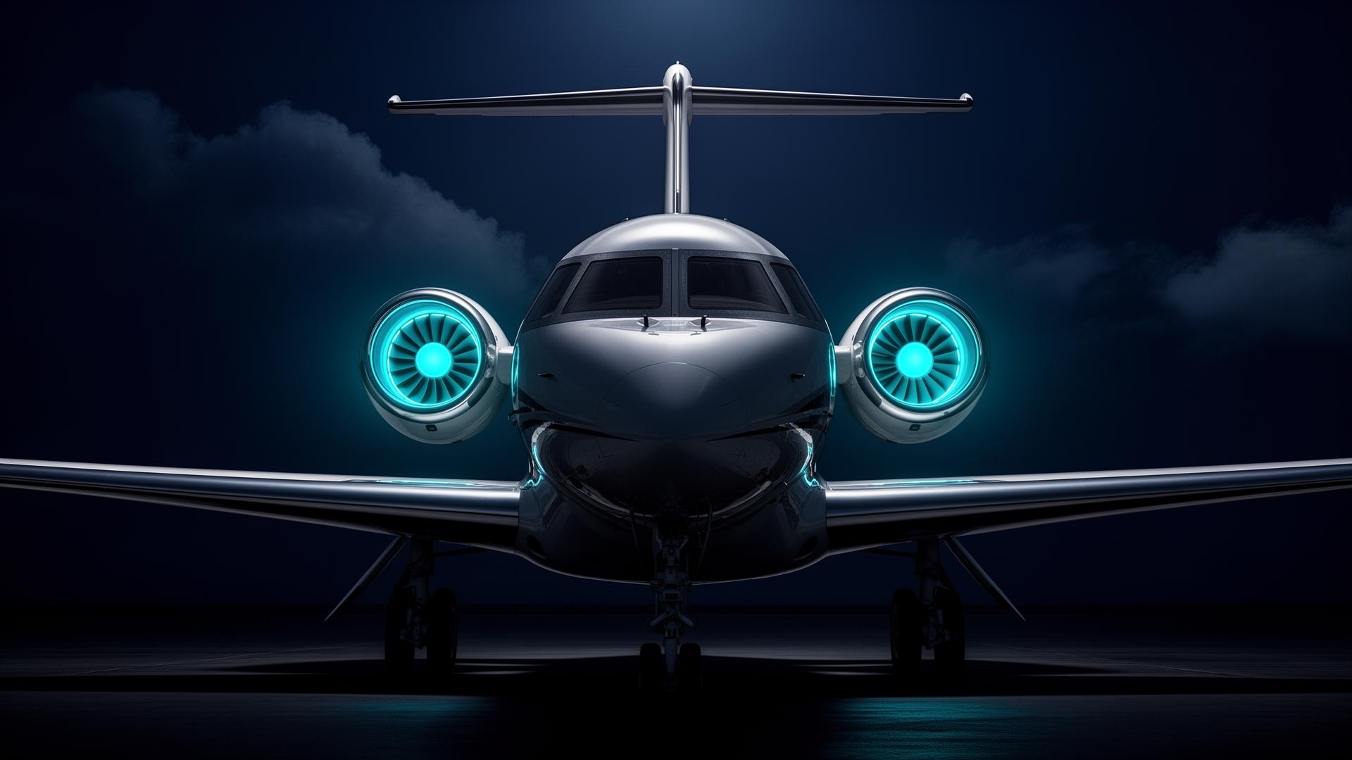 Aeronave executiva com duas turbinas